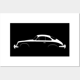 Porsche 356 SC Coupe Silhouette Posters and Art